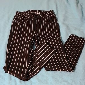 Hot Topic striped high rise super skinny jeans